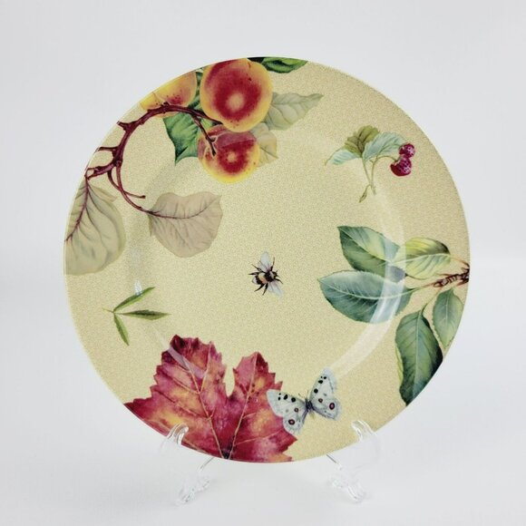 Spode Fruit Haven Salad Plate Butterfly Bee Fruit & Leaves, Fall Autumn Dishes - Picture 2 of 12